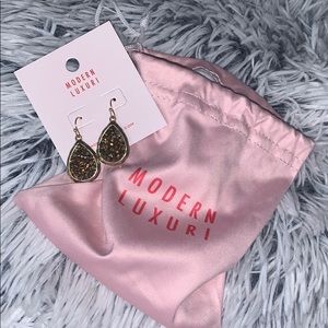 Modern Luxury Beaded Teardrop Earrings